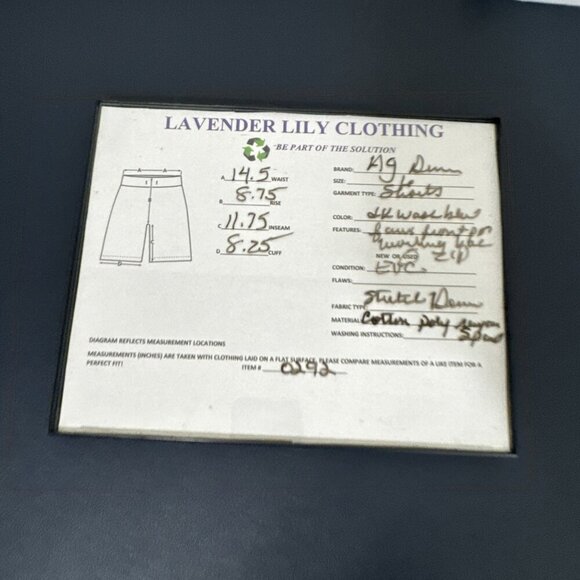 AG Denim Women's 6 Stretch Denim Shorts Blue EUC - Picture 12 of 12